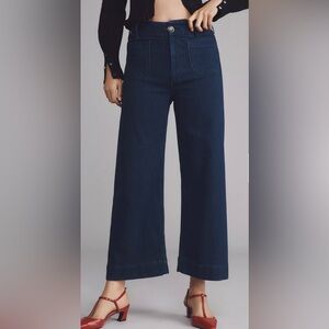 Anthropologie The Colette Crop Wide-Leg Jeans by Maeve